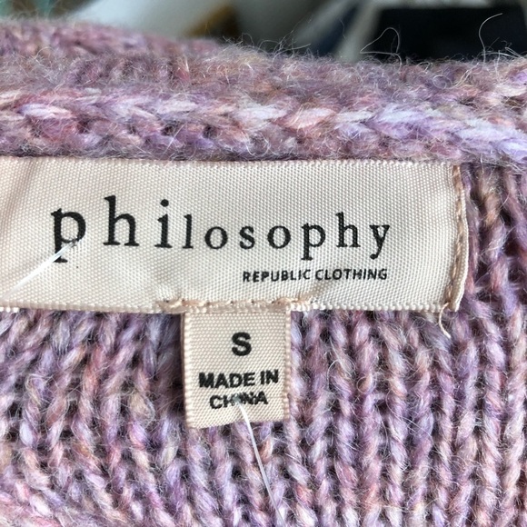 PHILOSOPHY heathered lavender turtleneck sweater - Picture 5 of 9